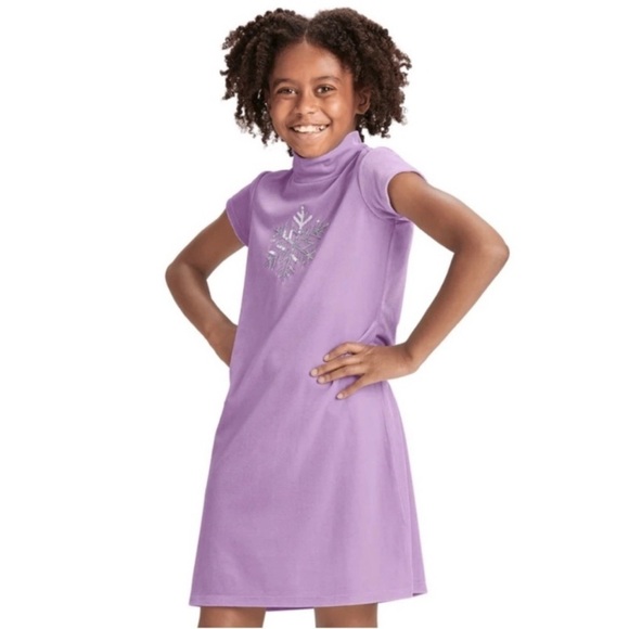 AMERICAN GIRL Soft as Snow Purple Velvet Mock Neck Dress Girls 10-12 Holidays - Picture 2 of 8